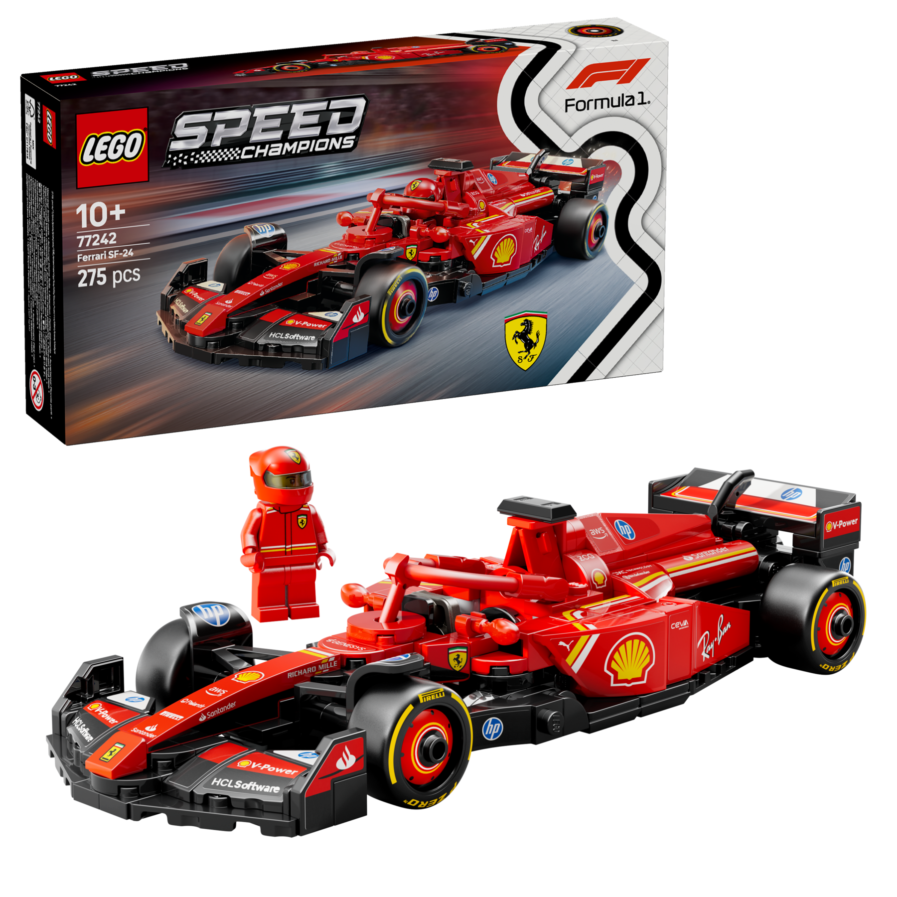LEGO Ferrari SF-24 F1 Race Car 275 pieces - British product