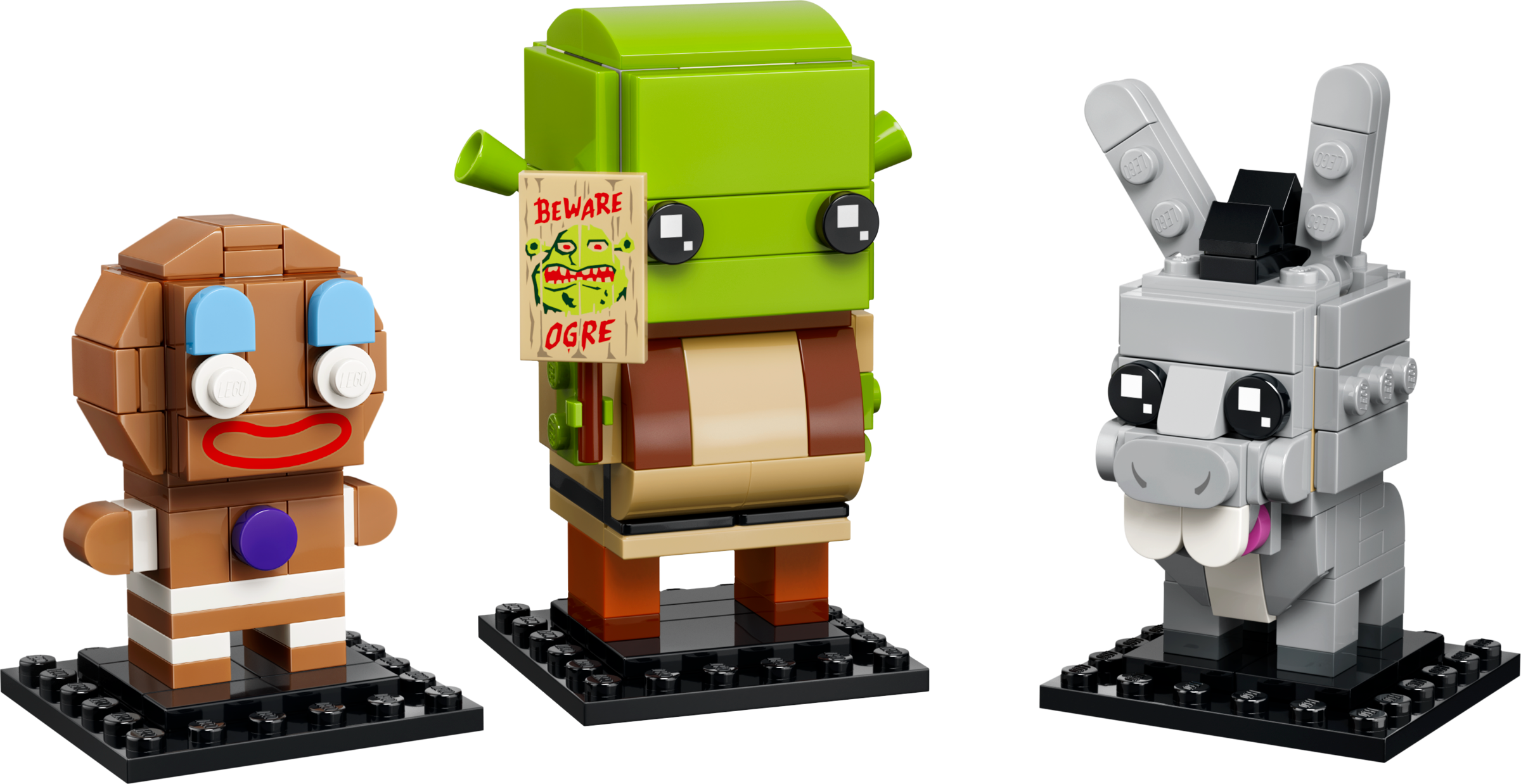 LEGO BrickHeadz Shrek Donkey Gingy 260-piece set (British brand)