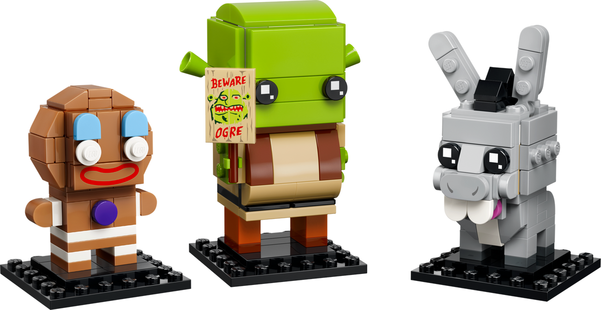 LEGO BrickHeadz Shrek Donkey Gingy 260-piece set (British brand)