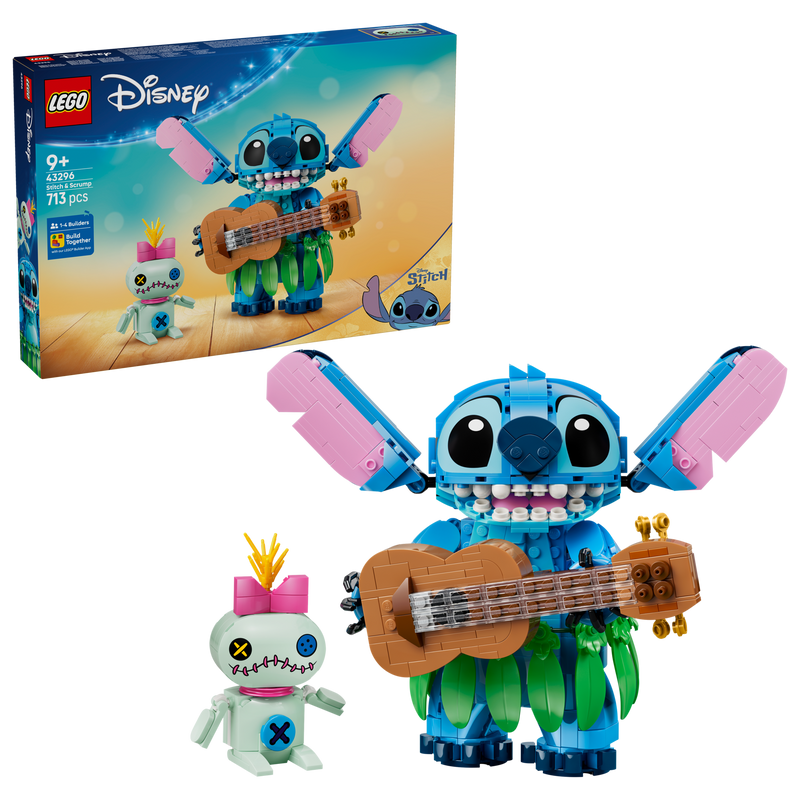 LEGO Disney Stitch & Scrump building set 713 pieces - British product