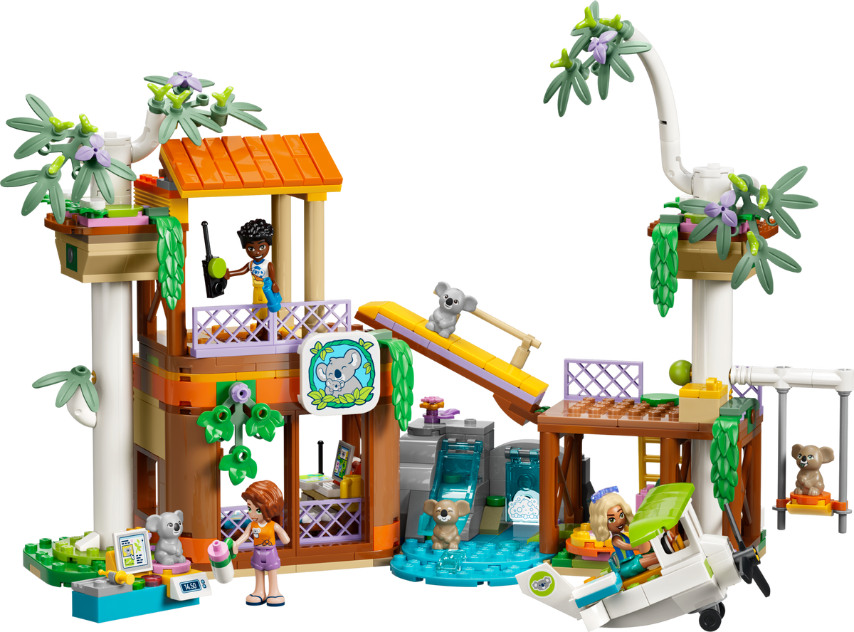 LEGO Friends Koala Habitat & Care Center building set, imported from the UK