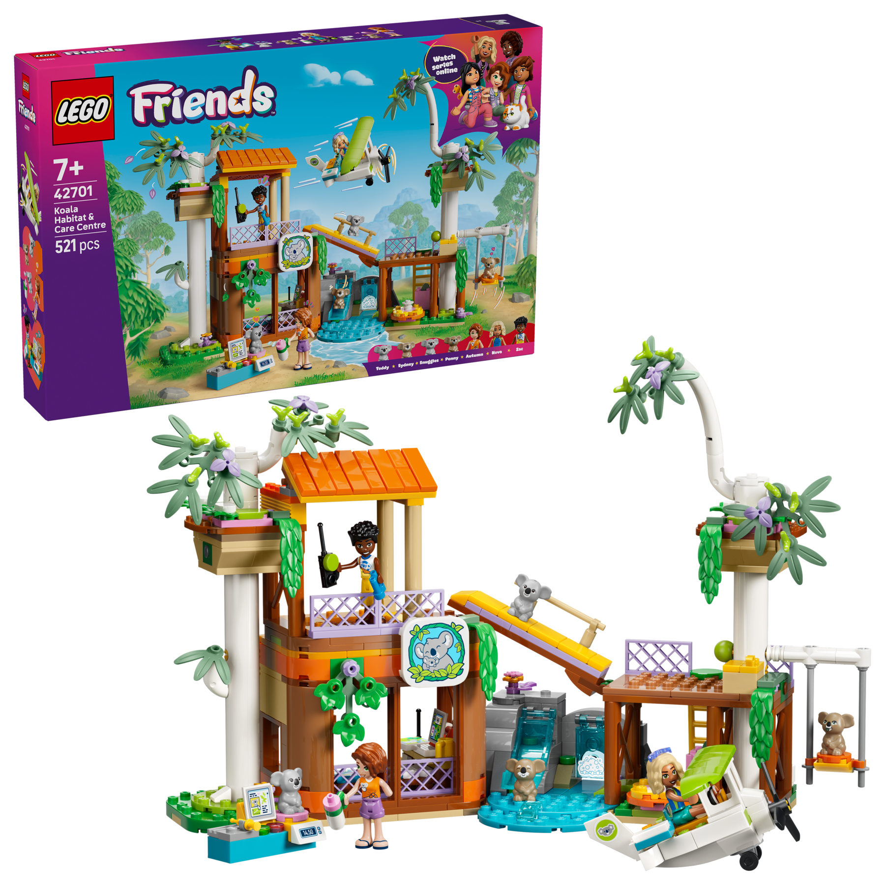 LEGO Friends Koala Habitat & Care Center building set, imported from the UK