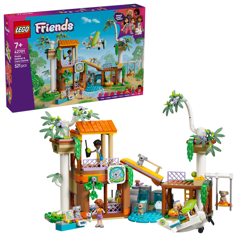 LEGO Friends Koala Habitat & Care Center building set, imported from the UK