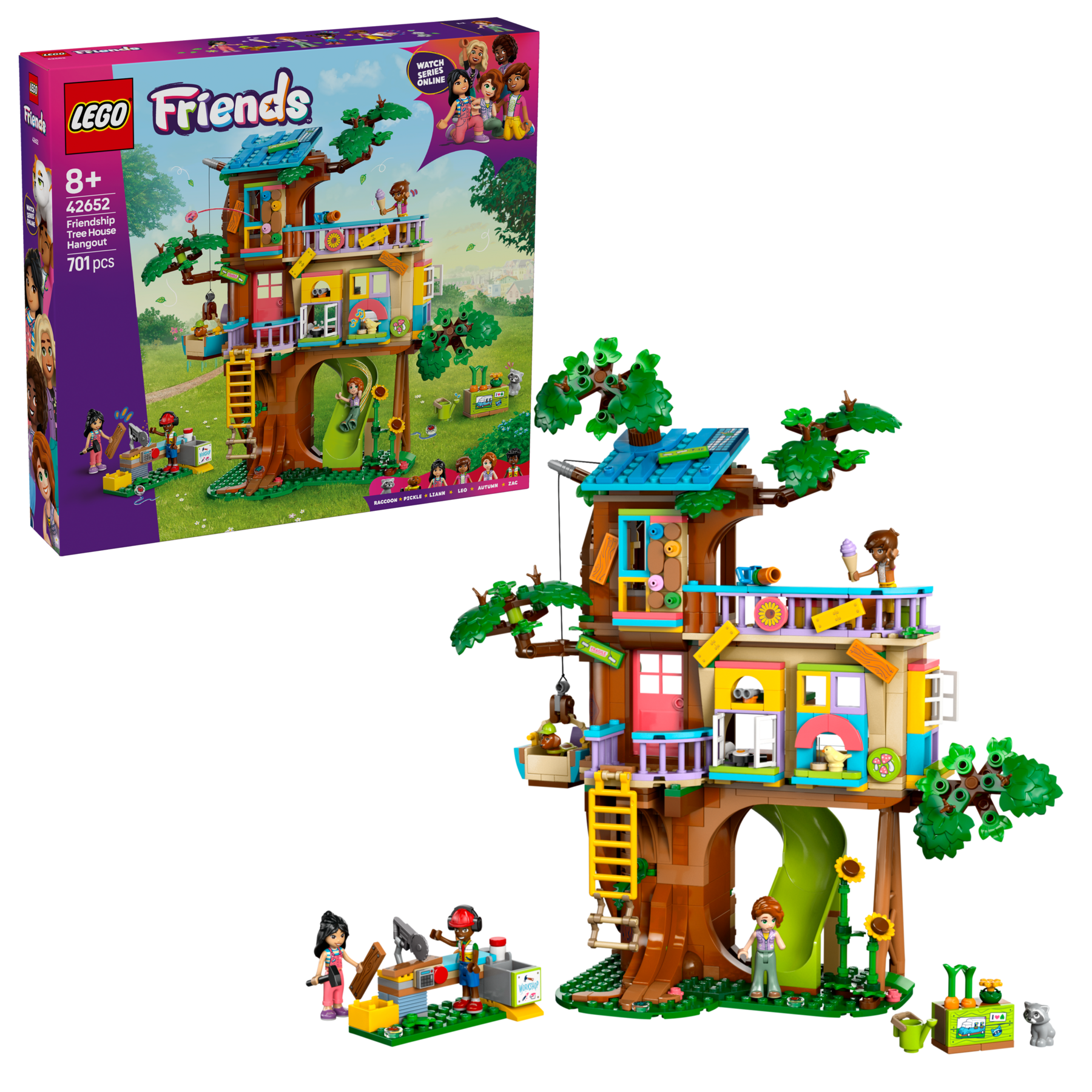 LEGO Friends Tree House Hangout Building Set 701 Pieces - British product