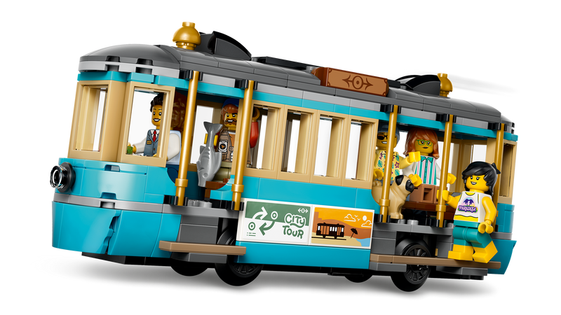 LEGO Classic Beach Streetcar building set with trolley and minifigures - British product