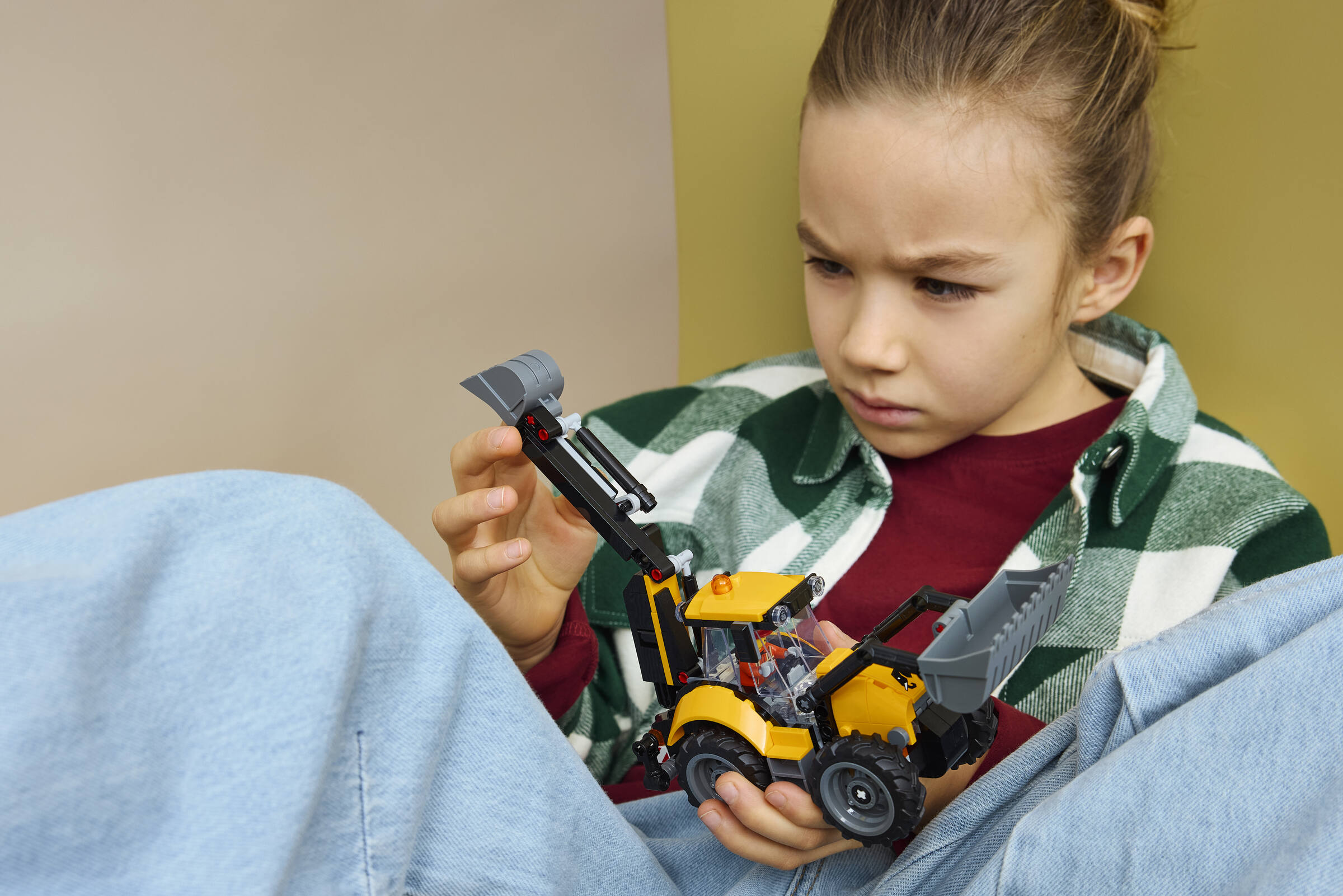 LEGO City Yellow Backhoe Loader building set, UK version