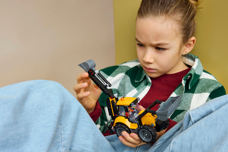 LEGO City Yellow Backhoe Loader building set, UK version