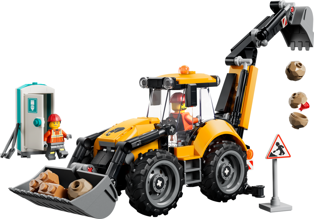 LEGO City Yellow Backhoe Loader building set, UK version