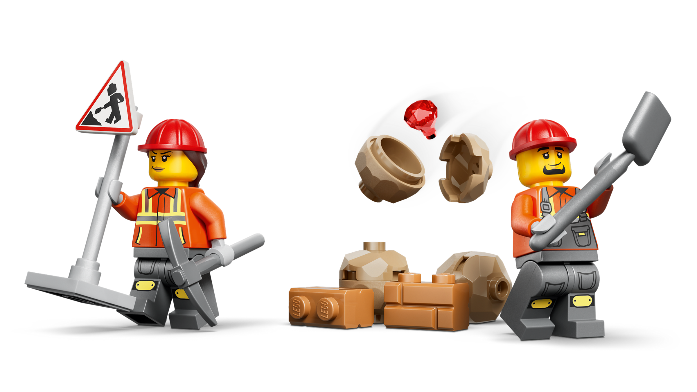 LEGO City Yellow Backhoe Loader building set, UK version