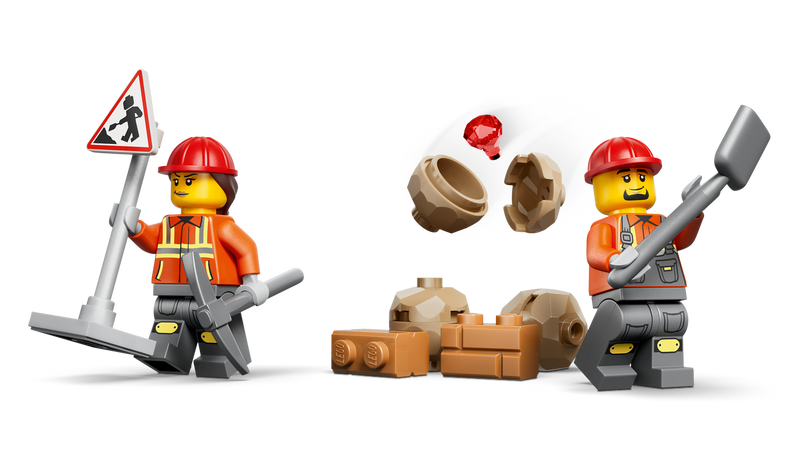 LEGO City Yellow Backhoe Loader building set, UK version