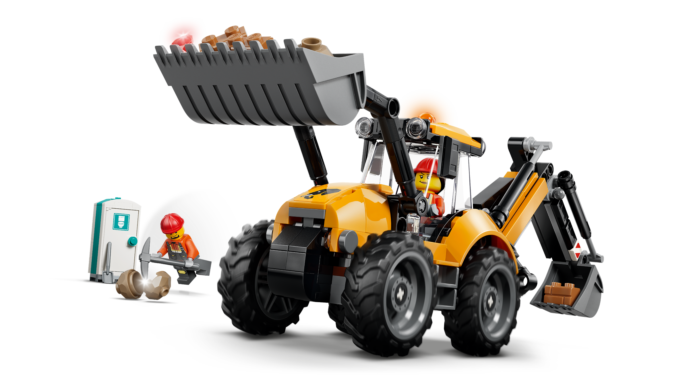 LEGO City Yellow Backhoe Loader building set, UK version
