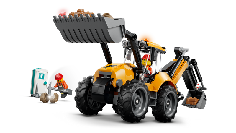 LEGO City Yellow Backhoe Loader building set, UK version