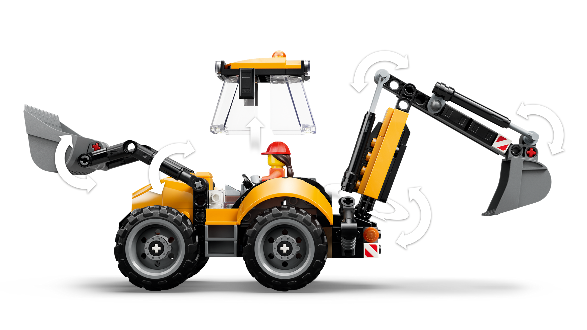 LEGO City Yellow Backhoe Loader building set, UK version