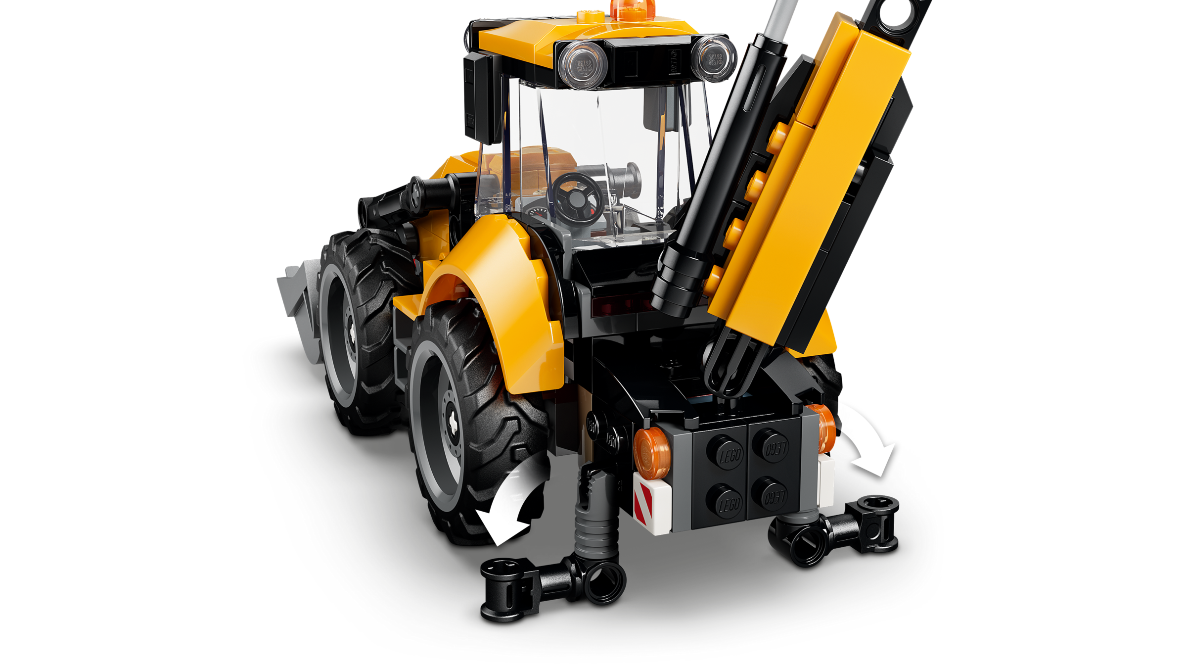 LEGO City Yellow Backhoe Loader building set, UK version