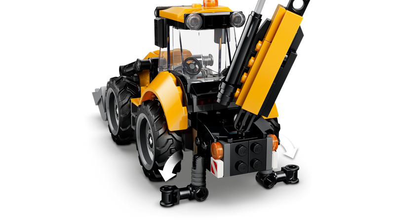 LEGO City Yellow Backhoe Loader building set, UK version