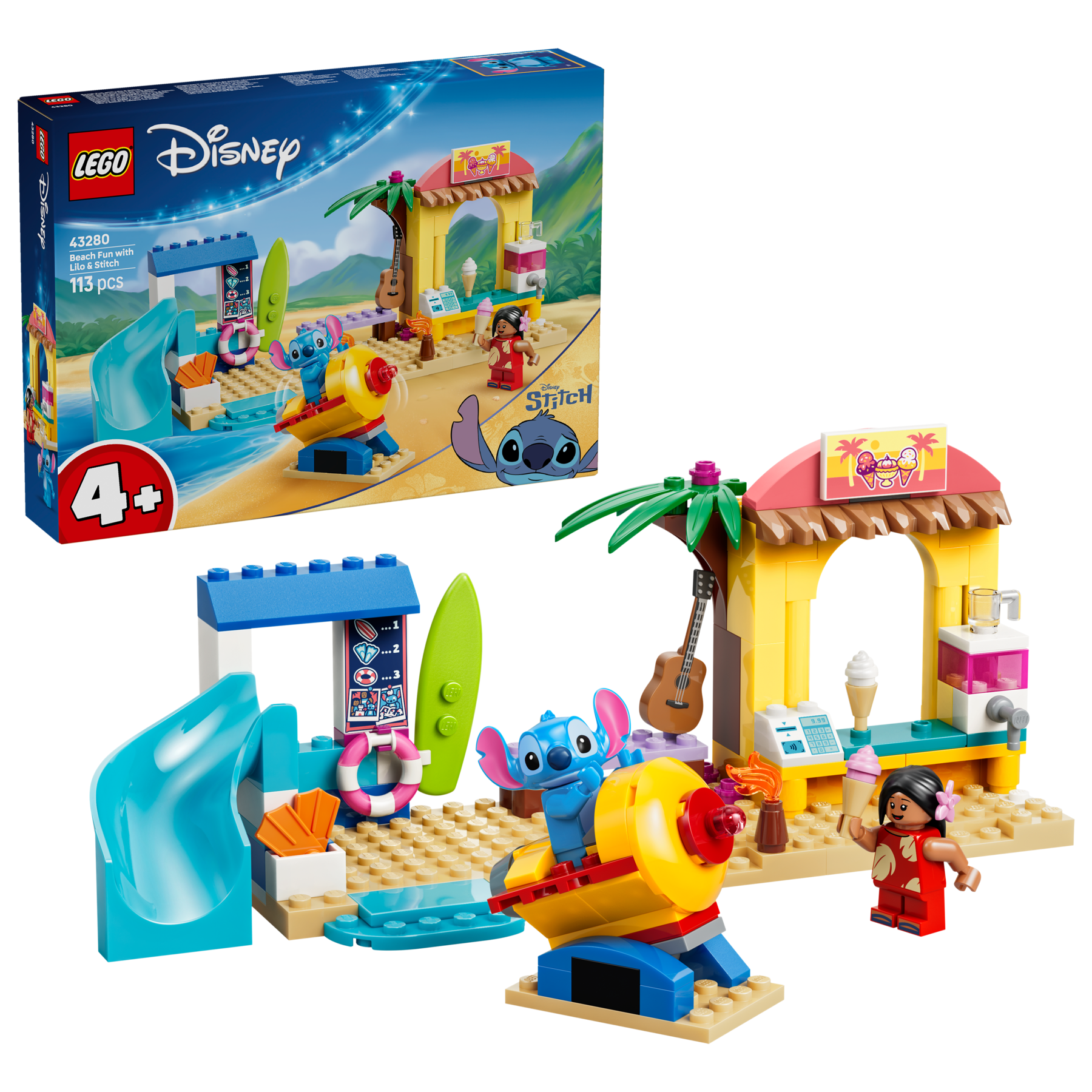 LEGO Beach Fun with Lilo & Stitch building toy 113 pieces (British brand)