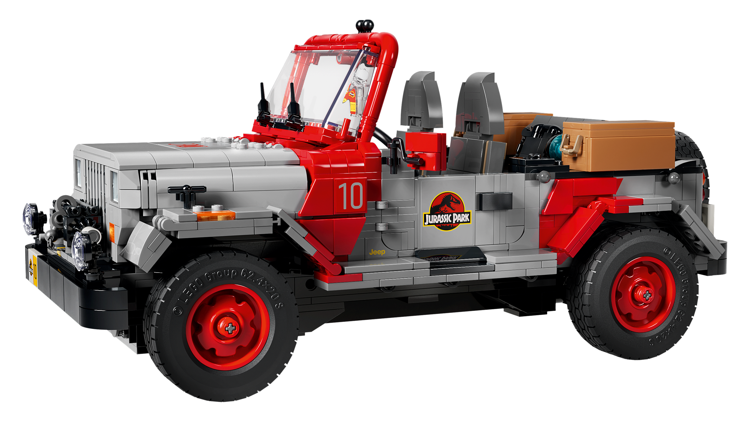 LEGO Jurassic Park Jeep Wrangler building set 1,924 pieces (British brand)