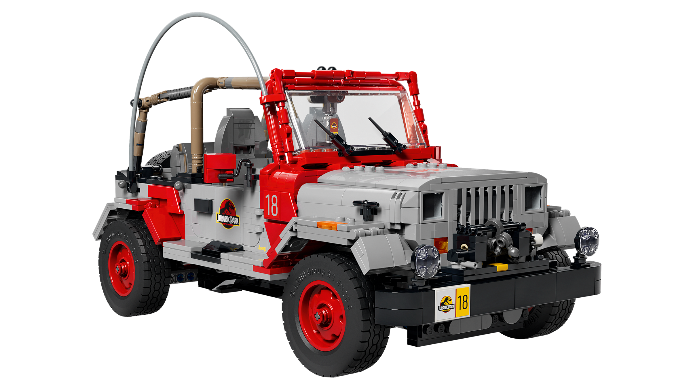 LEGO Jurassic Park Jeep Wrangler building set 1,924 pieces (British brand)