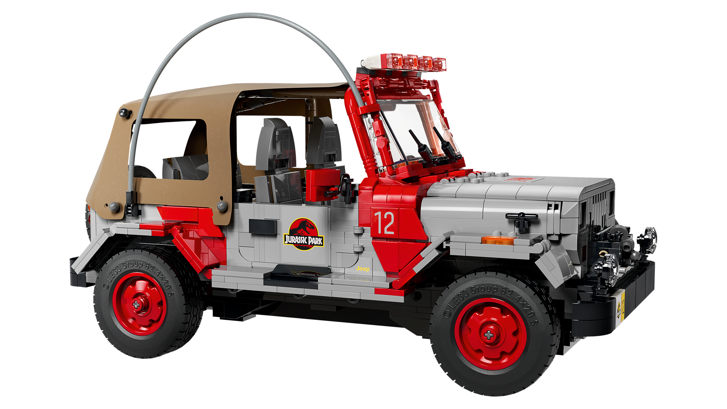 LEGO Jurassic Park Jeep Wrangler building set 1,924 pieces (British brand)