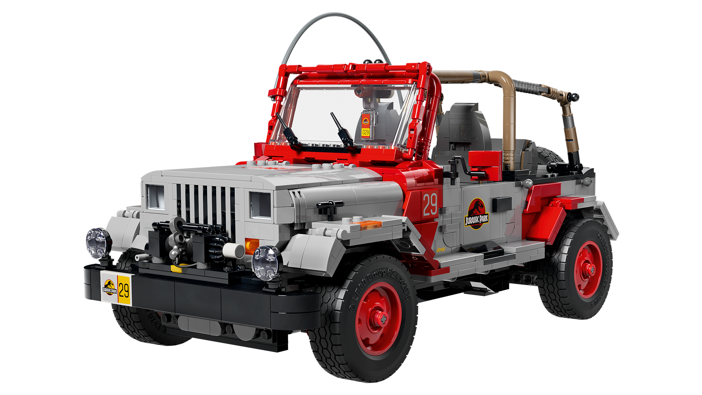 LEGO Jurassic Park Jeep Wrangler building set 1,924 pieces (British brand)