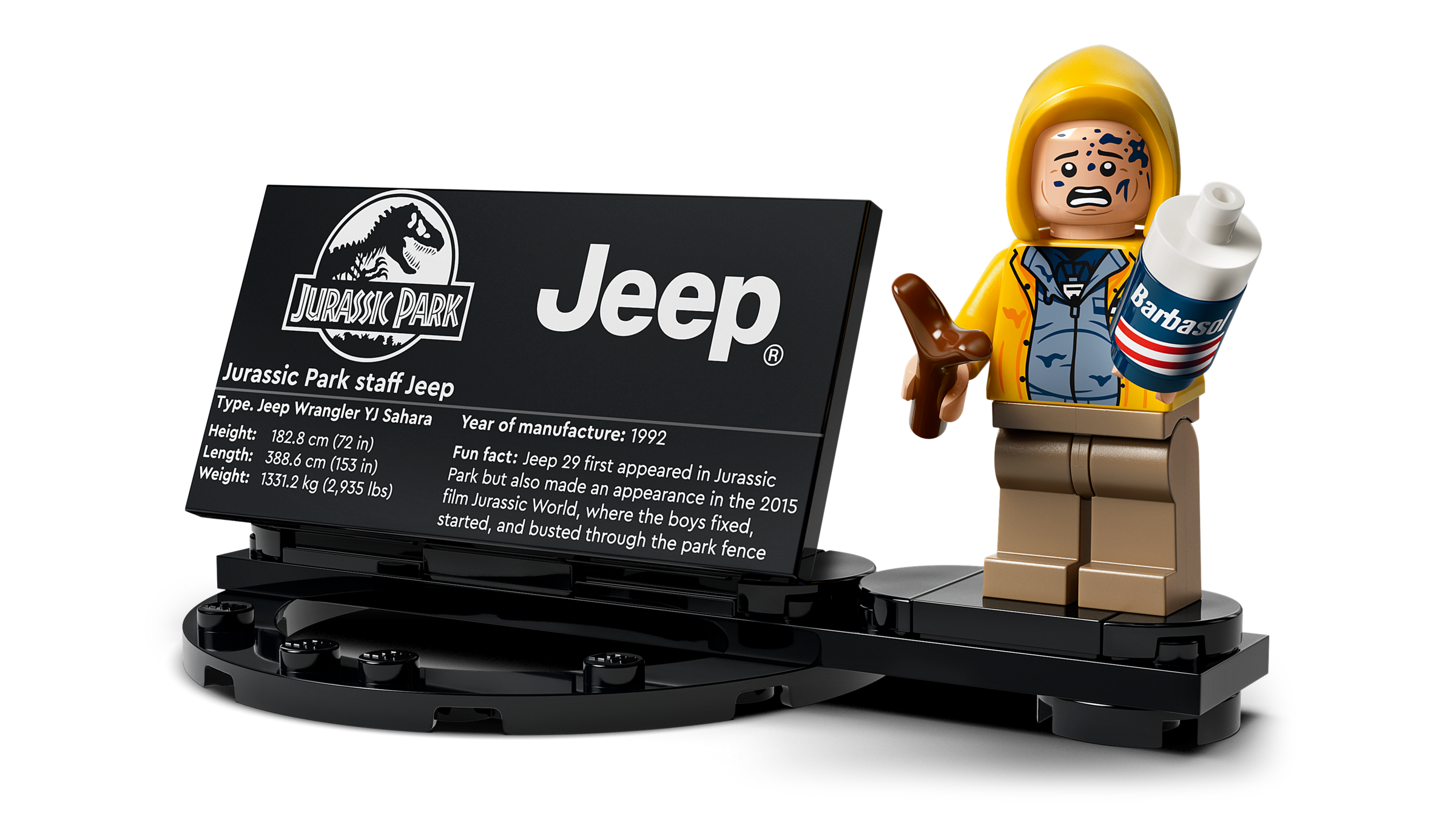 LEGO Jurassic Park Jeep Wrangler building set 1,924 pieces (British brand)