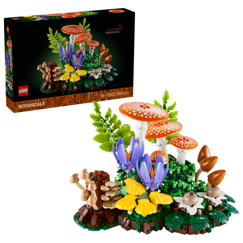 LEGO Woodland Mushrooms building set, imported from the UK