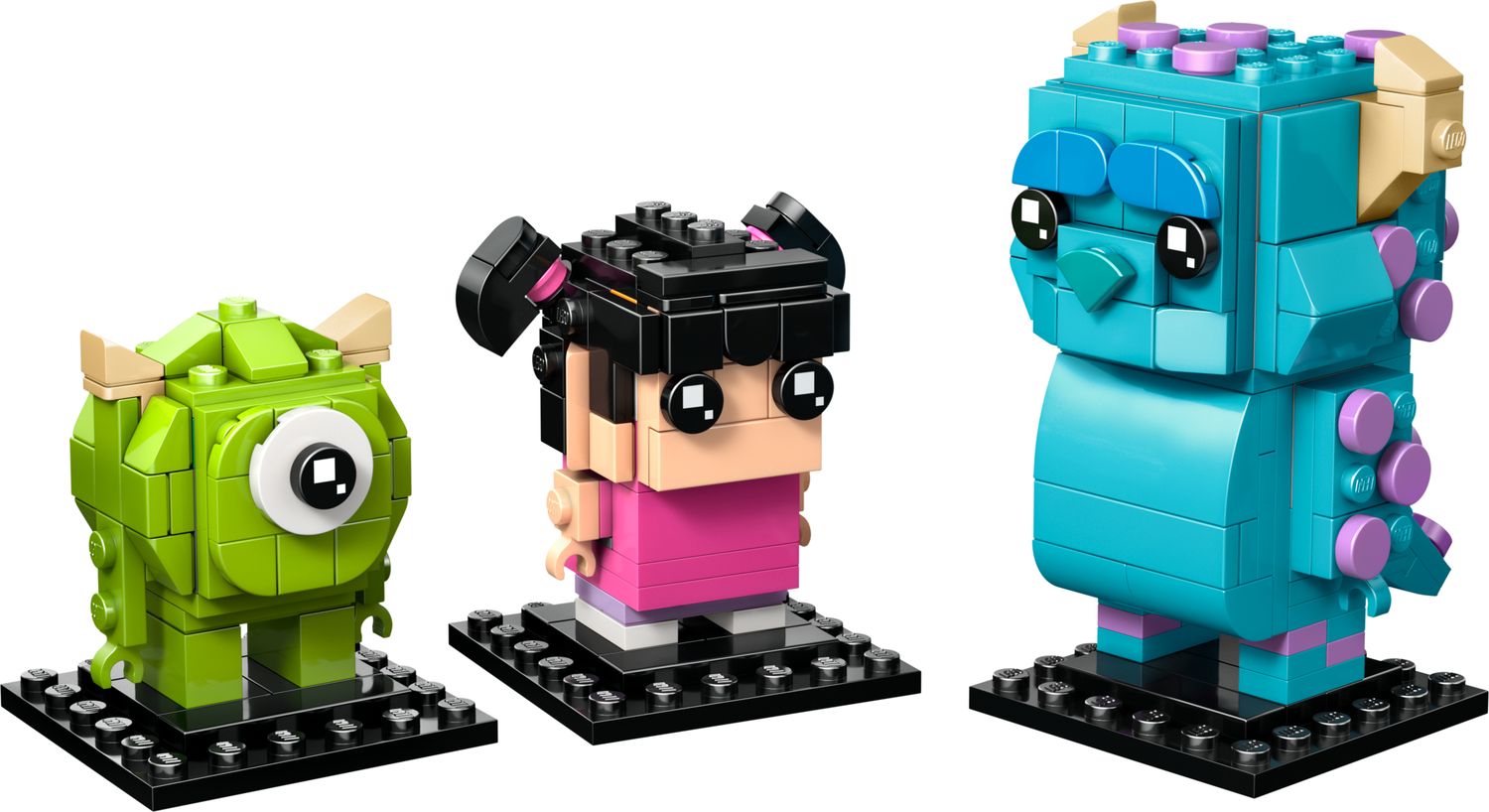 LEGO BrickHeadz Monsters Inc Sulley Mike Boo figures, imported from the UK