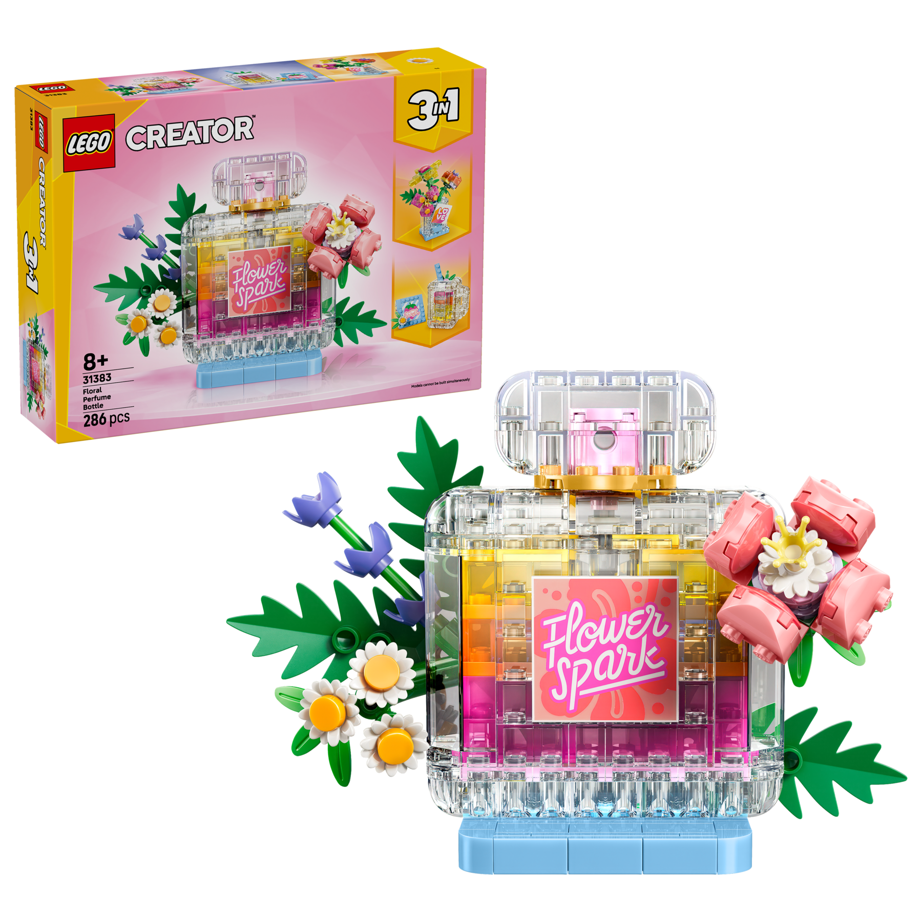 LEGO Creator Floral Decor Perfume Bottle 286-piece building set - British product