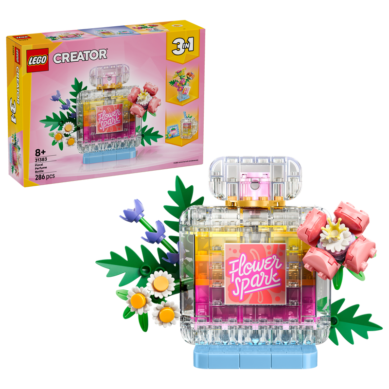 LEGO Creator Floral Decor Perfume Bottle 286-piece building set - British product