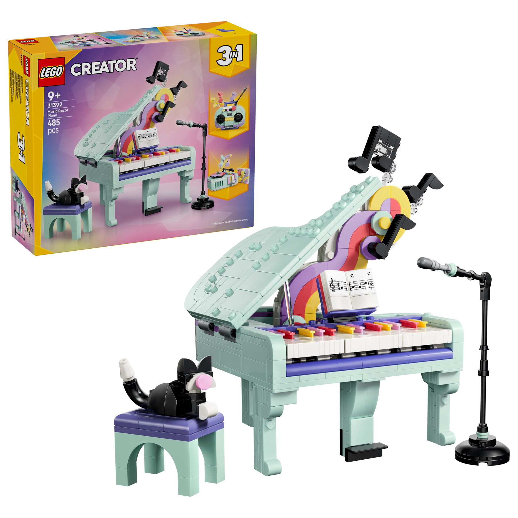 LEGO Creator Music Piano with Cat building set 485 pieces (British brand)
