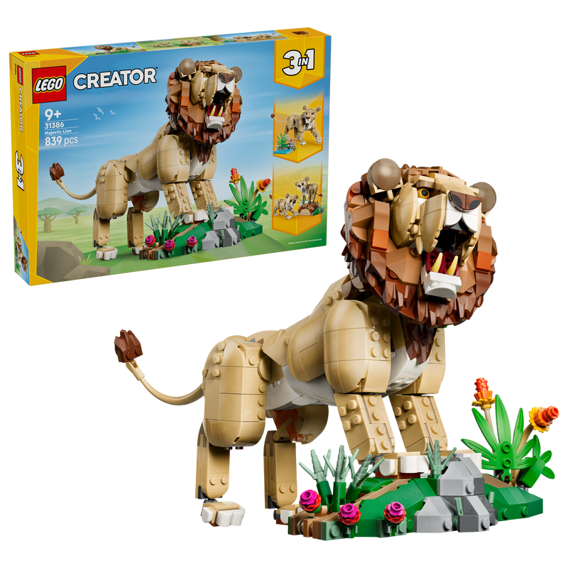 LEGO Majestic Lion 3-in-1 building set 839 pieces, UK version