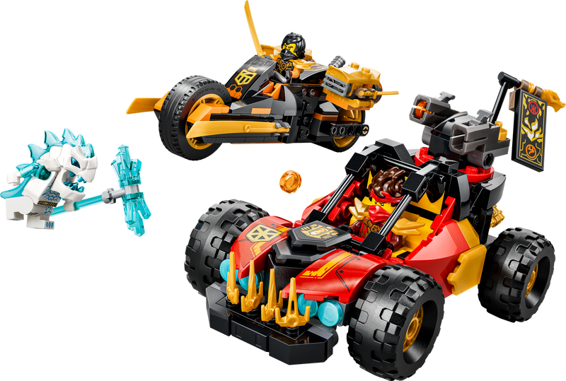 LEGO Ninjago building set Kai and Cole's Combiner Vehicles, imported from the UK