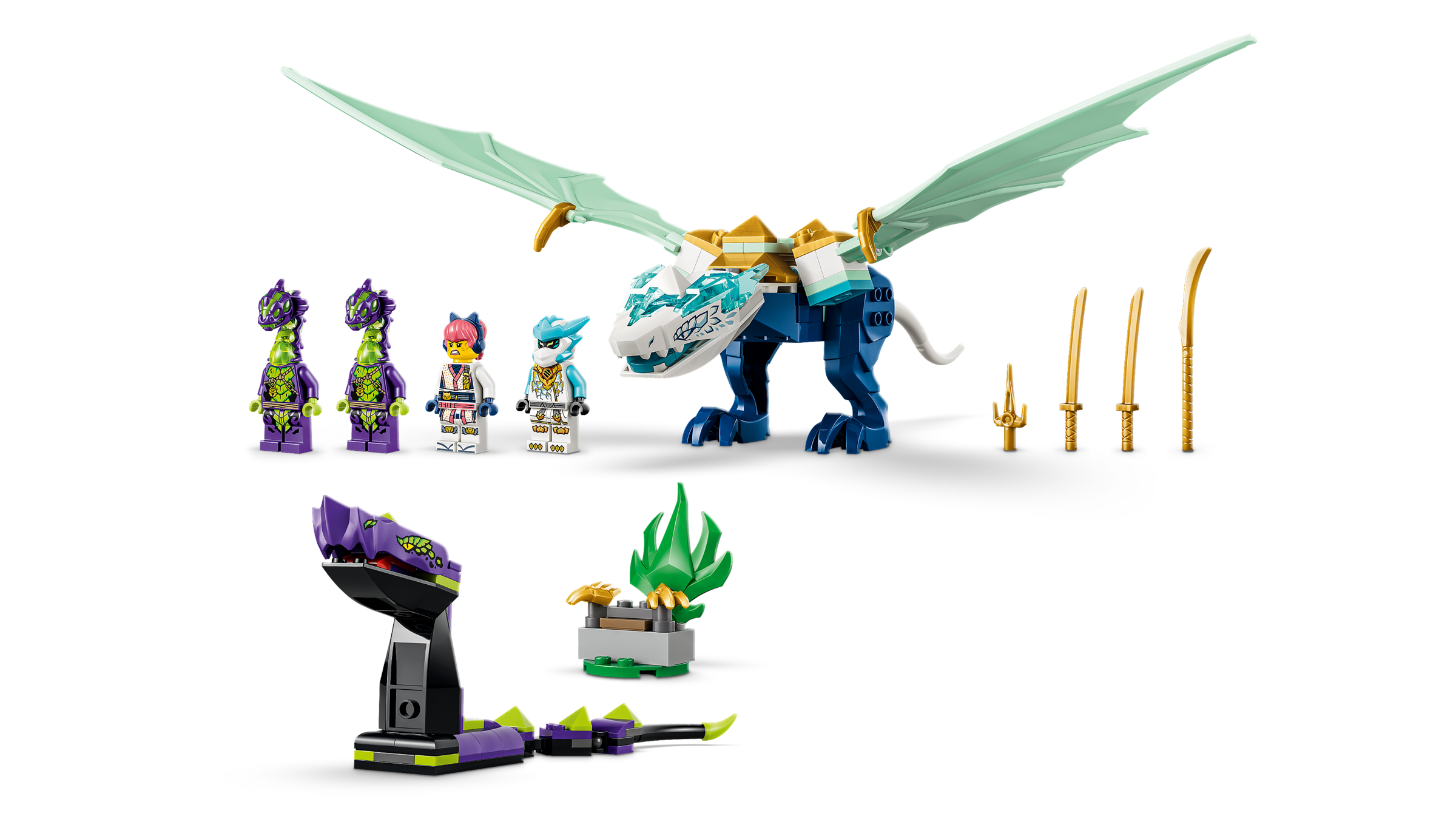 LEGO NINJAGO Zane's Ice Dragon Battle 141 pieces - British product