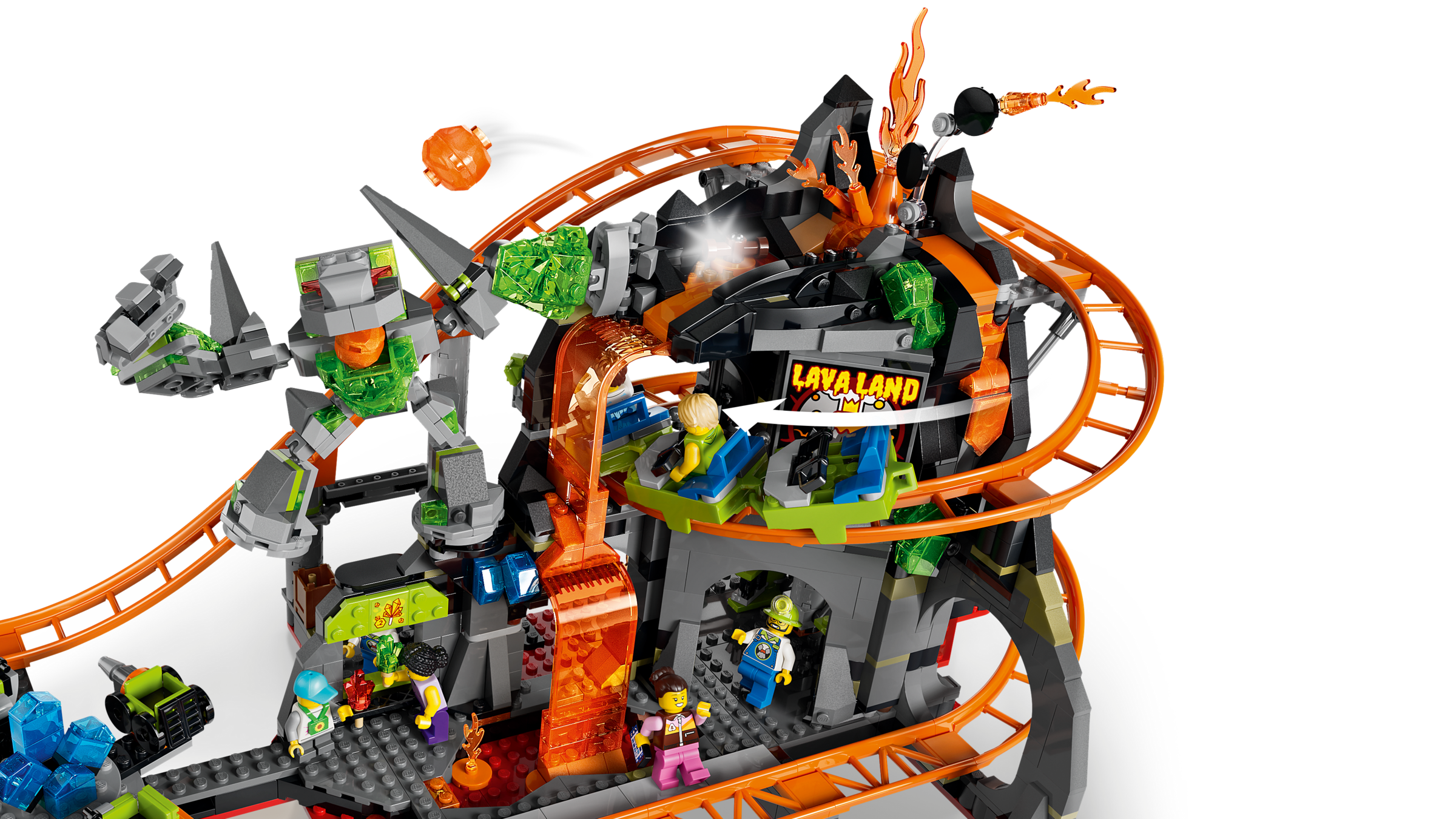 LEGO Lava Land Roller Coaster Park toy, imported from the UK