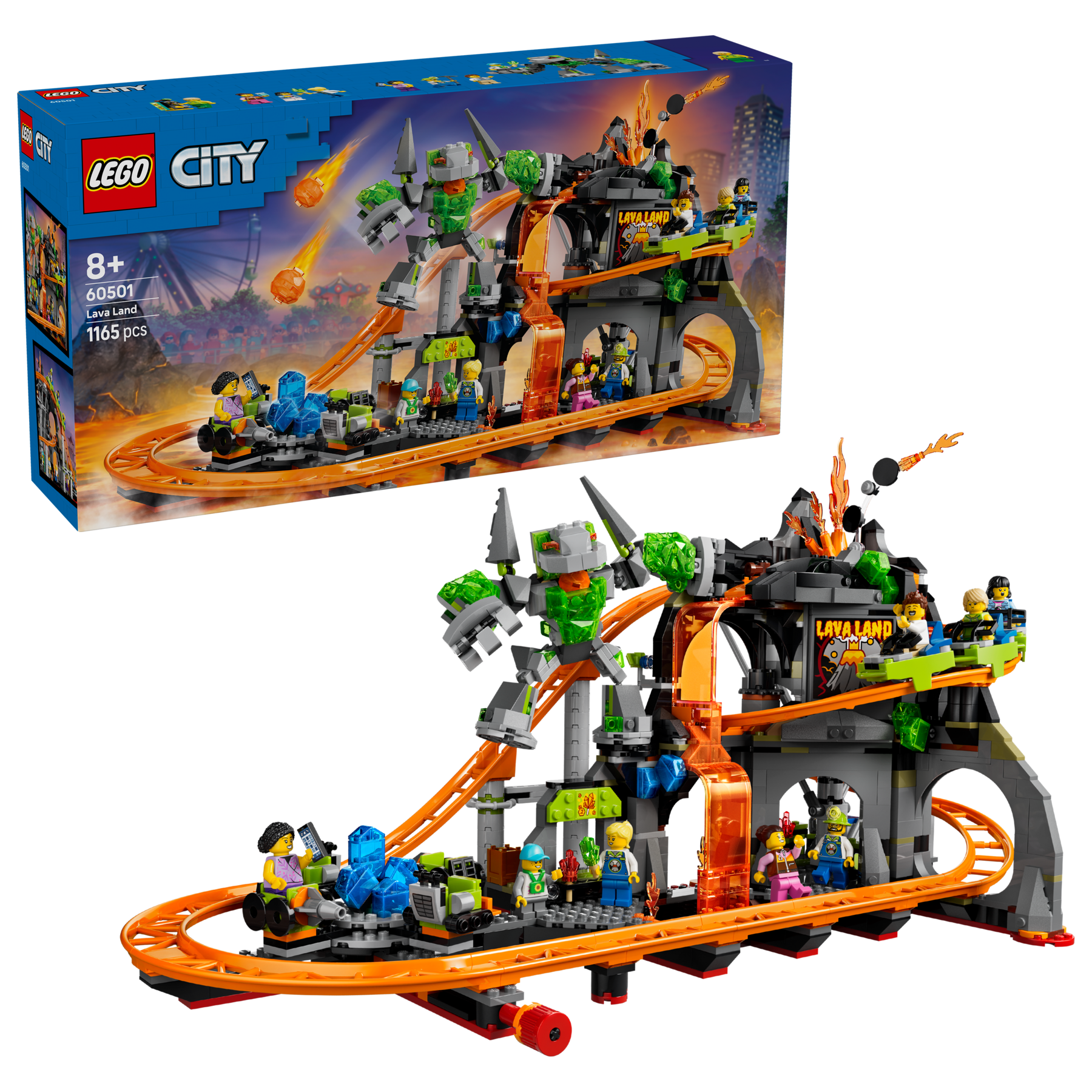 LEGO Lava Land Roller Coaster Park toy, imported from the UK