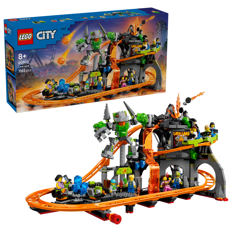 LEGO Lava Land Roller Coaster Park toy, imported from the UK