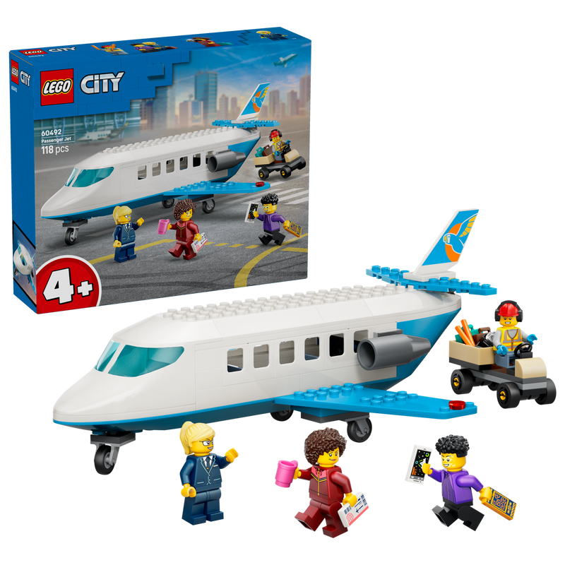 LEGO City Passenger Jet building set 118 pieces, UK version