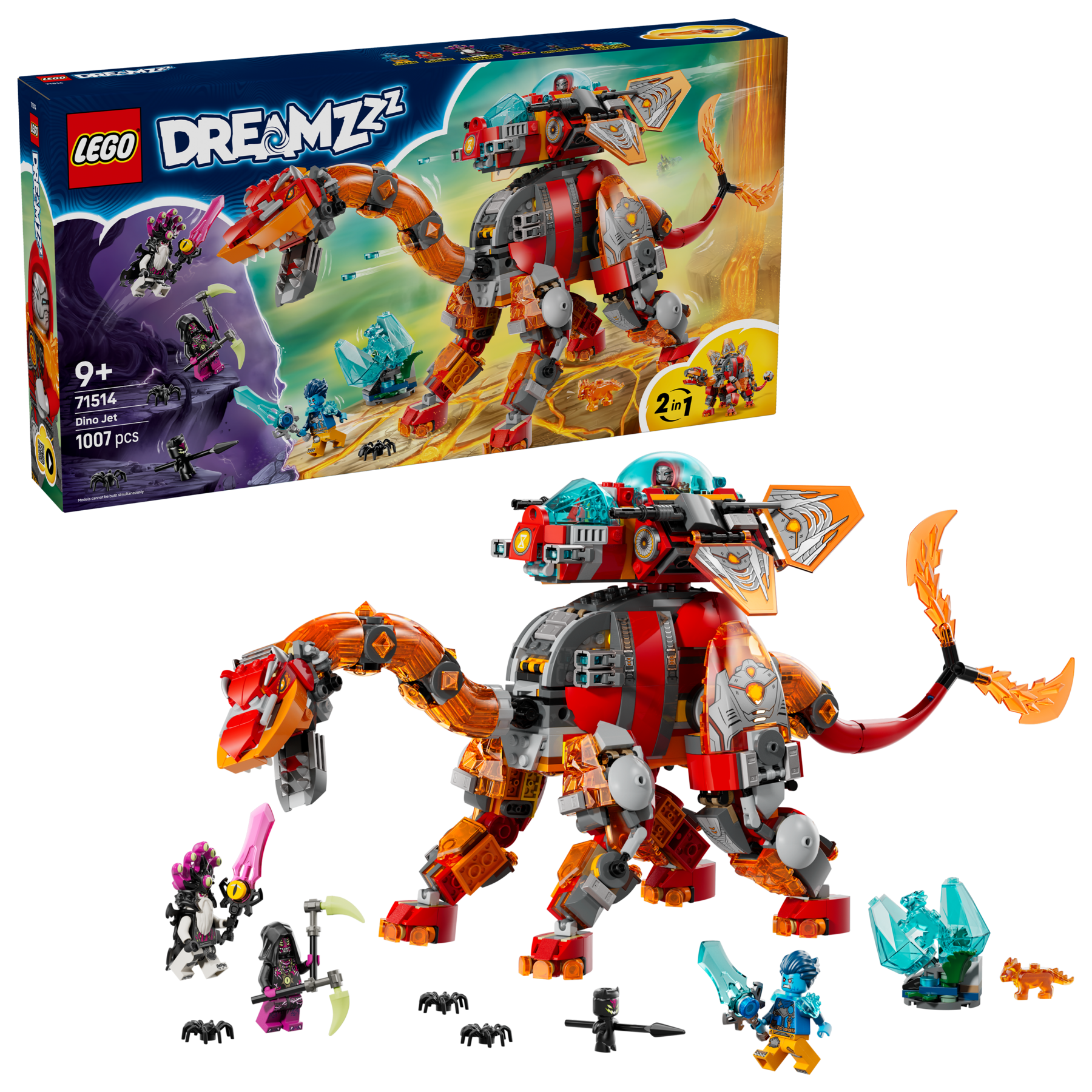 LEGO DREAMZzz Dino Jet 2-in-1 dinosaur building toy, UK version