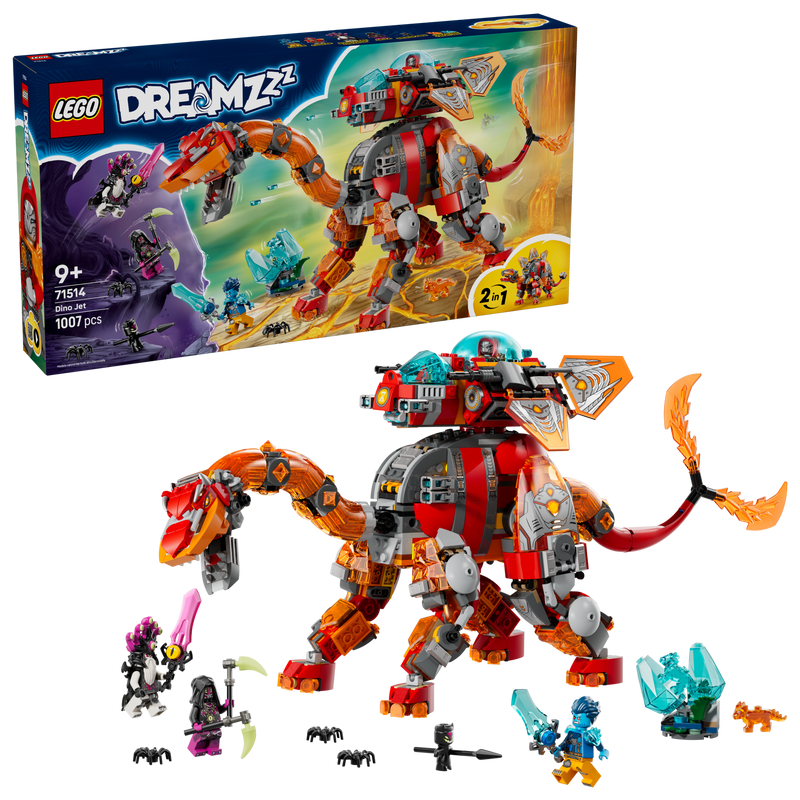 LEGO DREAMZzz Dino Jet 2-in-1 dinosaur building toy, UK version