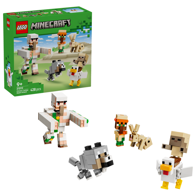 LEGO Minecraft Chicken Jockey Desert Attack building set 428 pieces (British brand)