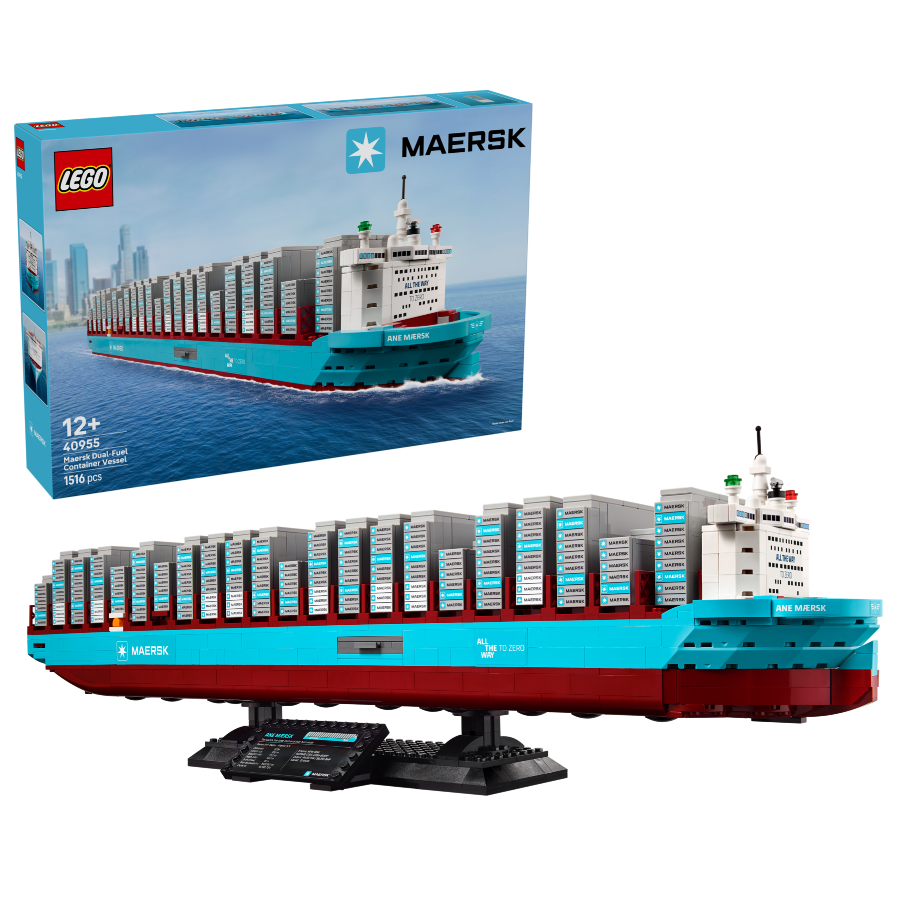 LEGO Maersk Dual-Fuel Container Vessel model 40955, imported from the UK