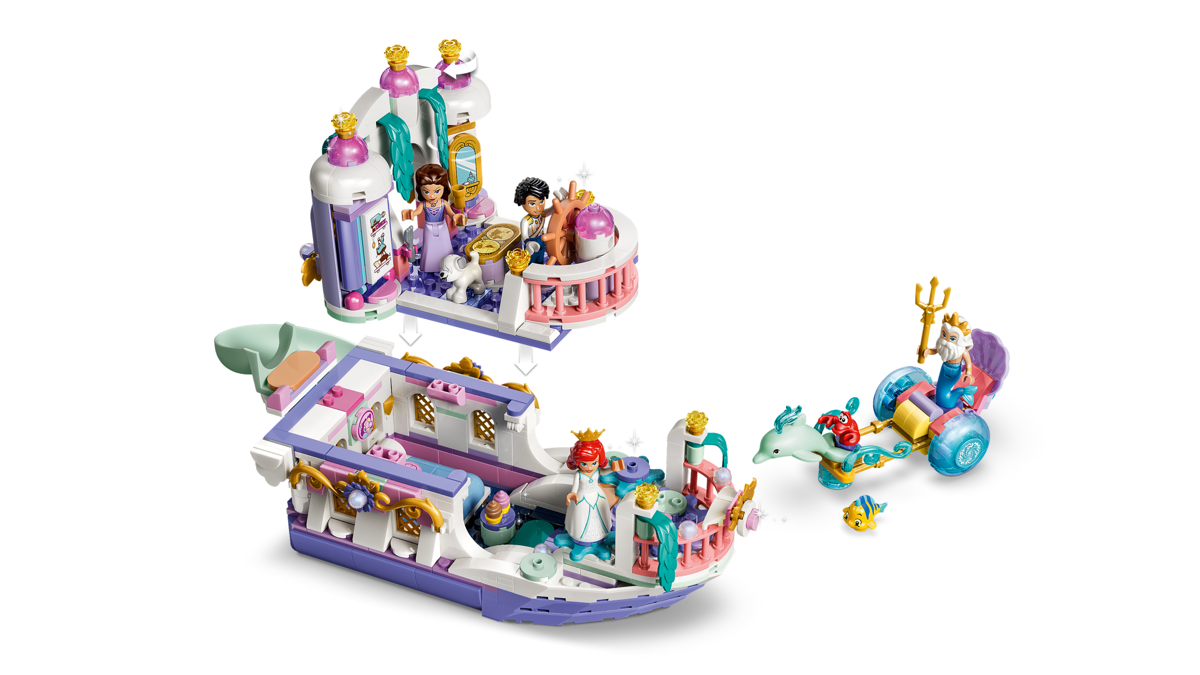 LEGO Disney Ariel Royal Wedding Boat set 519 pieces - British product