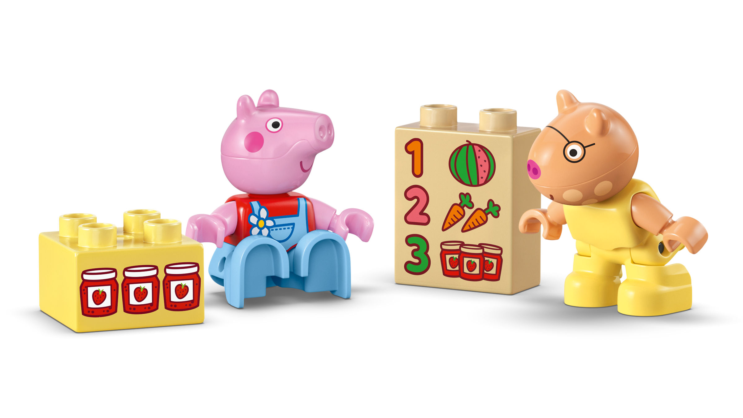LEGO DUPLO Peppa Pig Tractor and Market building toy, UK version