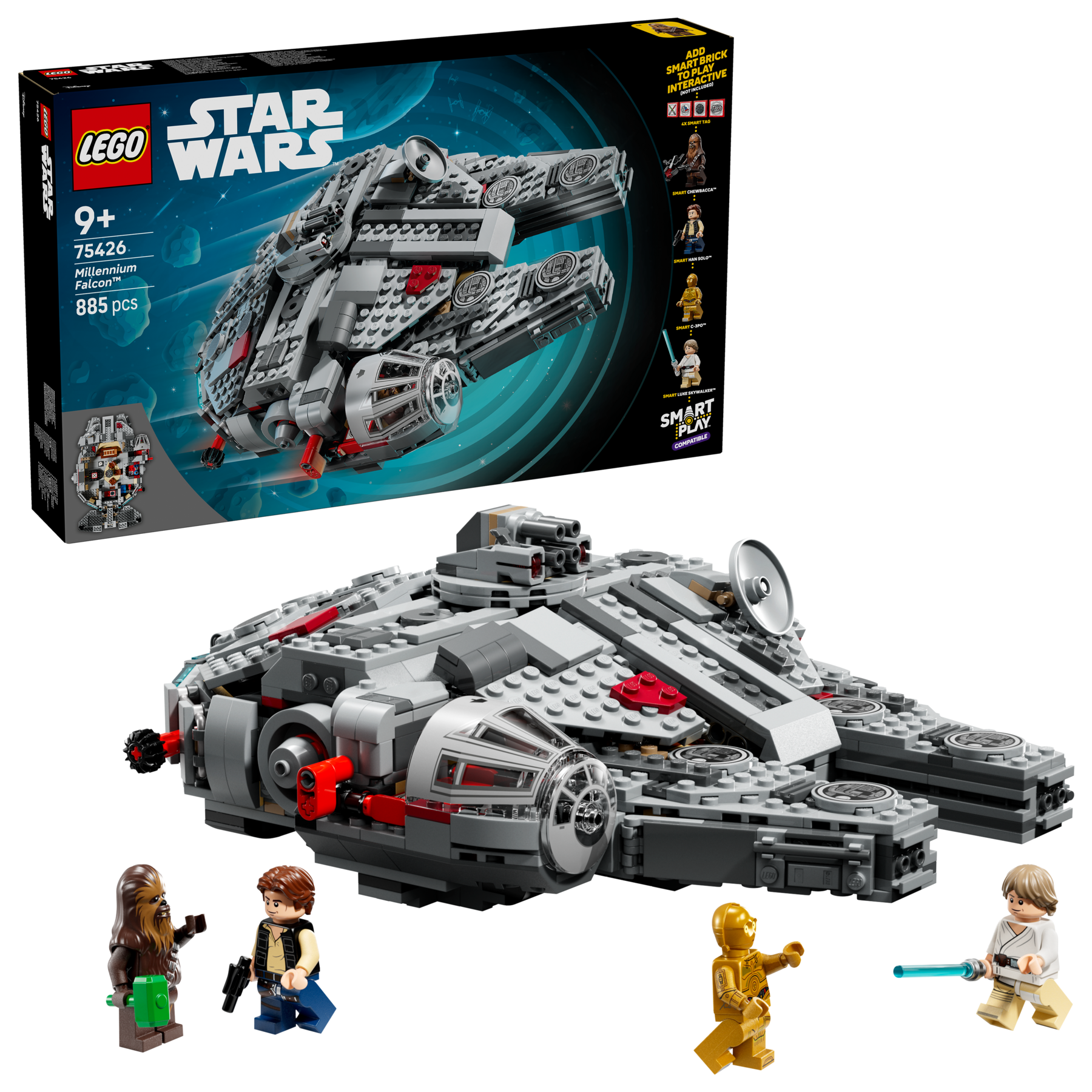 LEGO Star Wars Millennium Falcon building set 885 pieces (British brand)