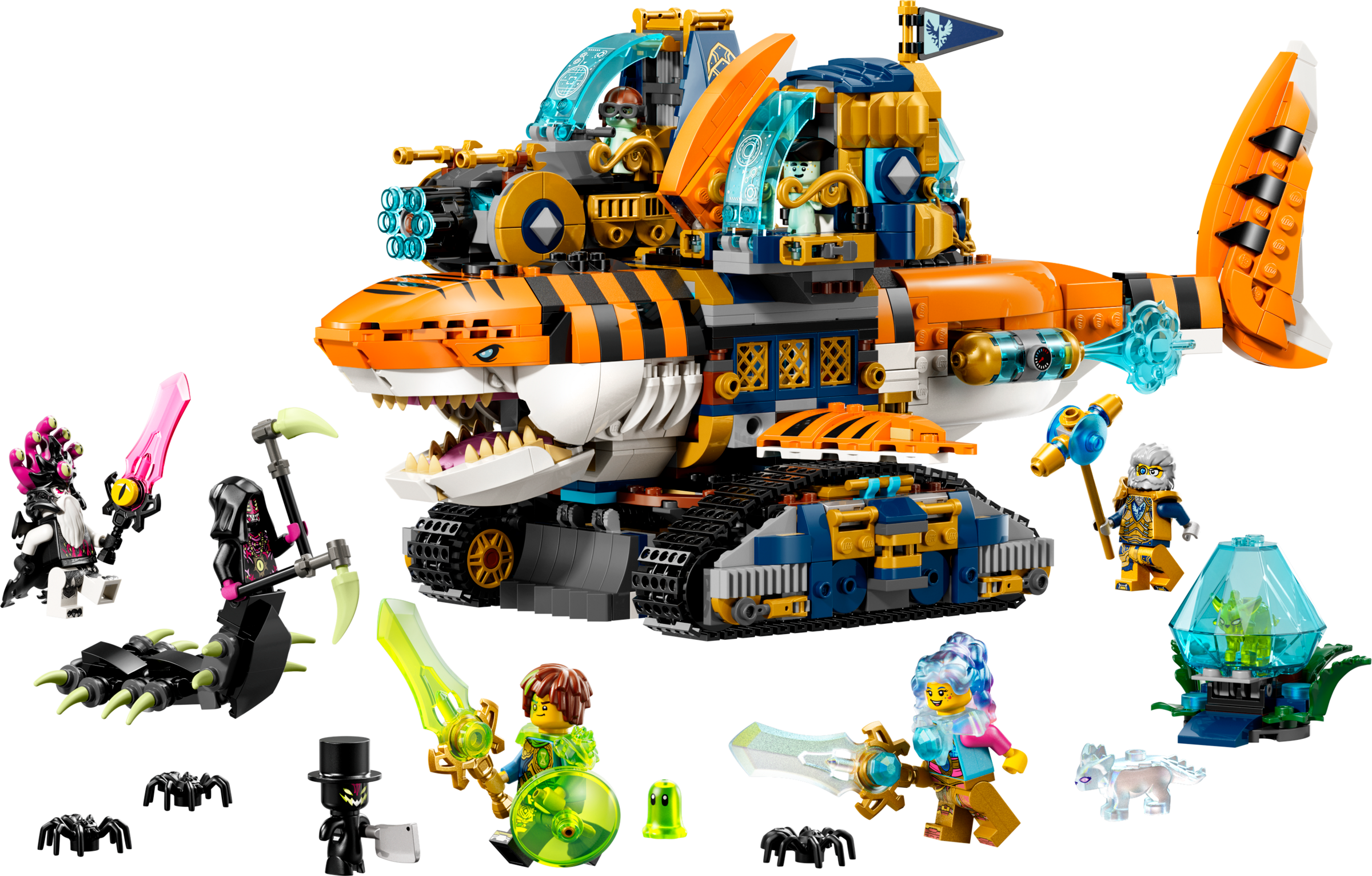 LEGO Tiger Shark Tank transforming building set 1548 pieces - British product