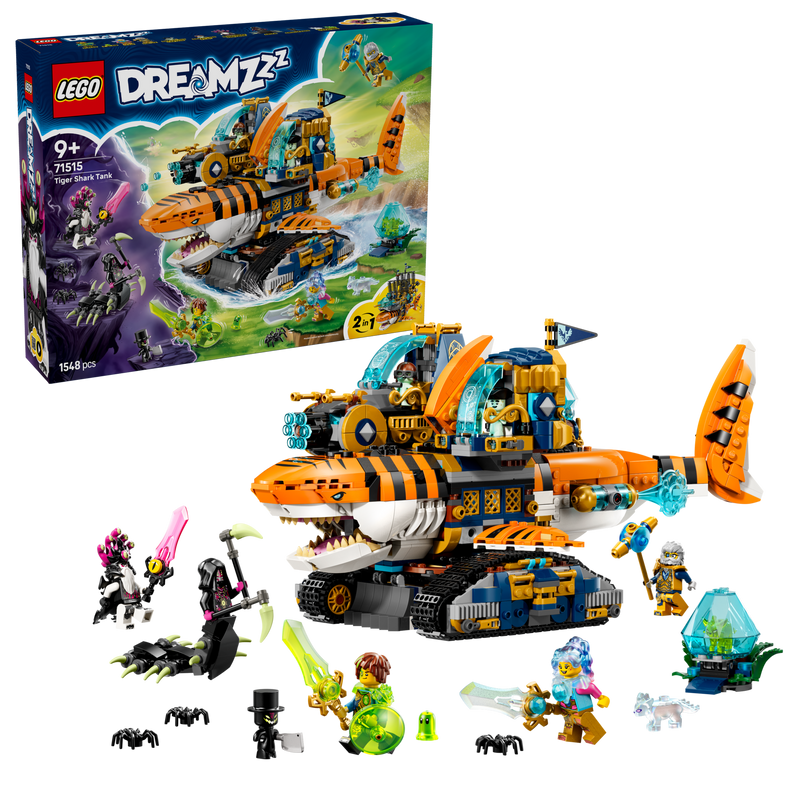 LEGO Tiger Shark Tank transforming building set 1548 pieces - British product