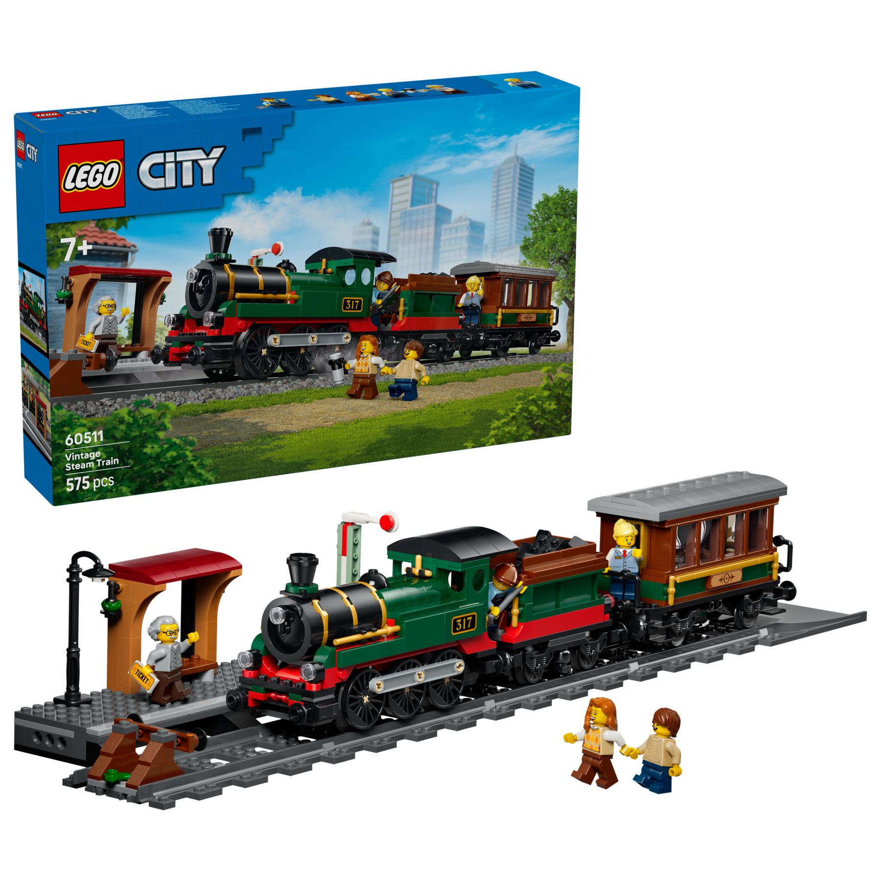LEGO Vintage Steam Train building set 575 pieces (British brand)