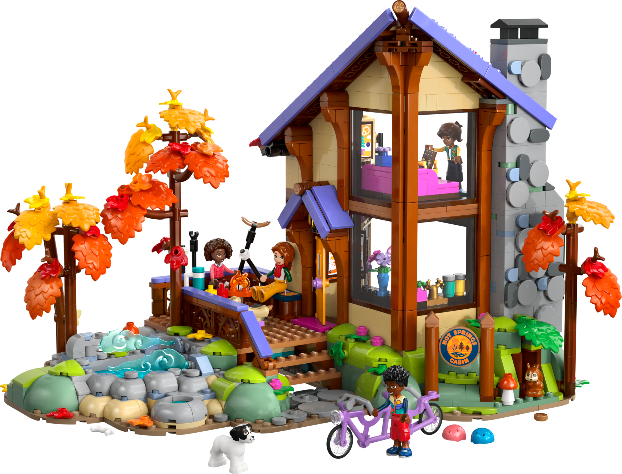 LEGO Friends Cozy Fall Forest Cabin set, imported from the UK