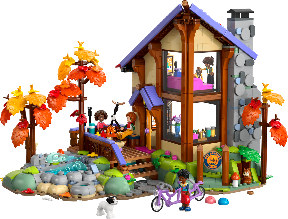 LEGO Friends Cozy Fall Forest Cabin set, imported from the UK