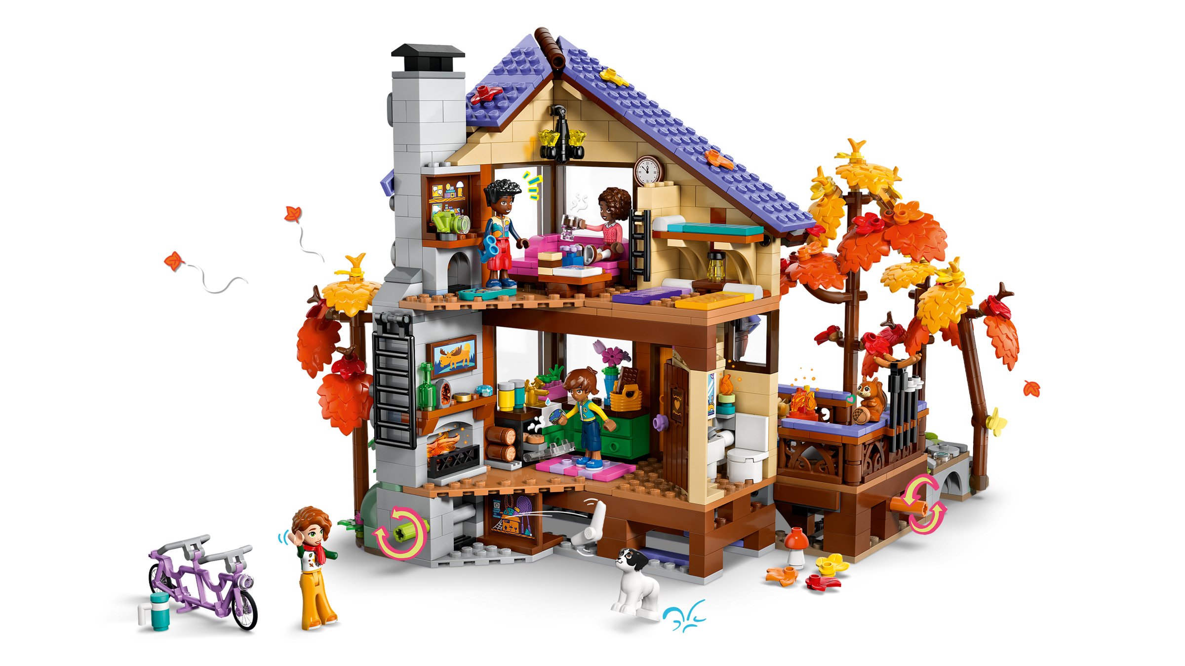 LEGO Friends Cozy Fall Forest Cabin set, imported from the UK